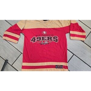 Vintage 1996 San Francisco 49ers NFL Active T-Shirt Red Gold Medium 90s Jersey